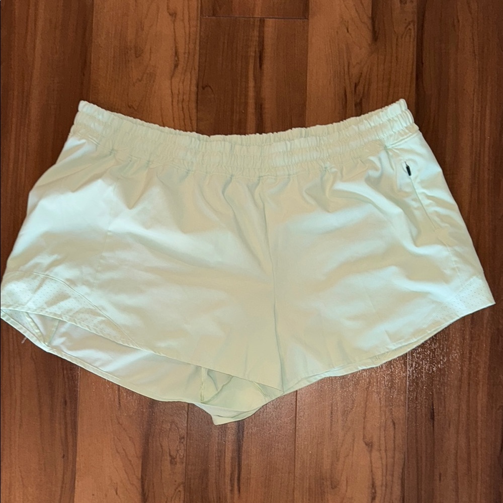 Women's Light Green Athletic Shorts